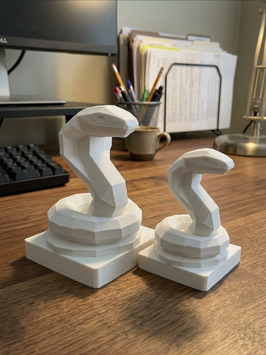 Statuina cobra in ambientazione, idea regalo di design da collezione