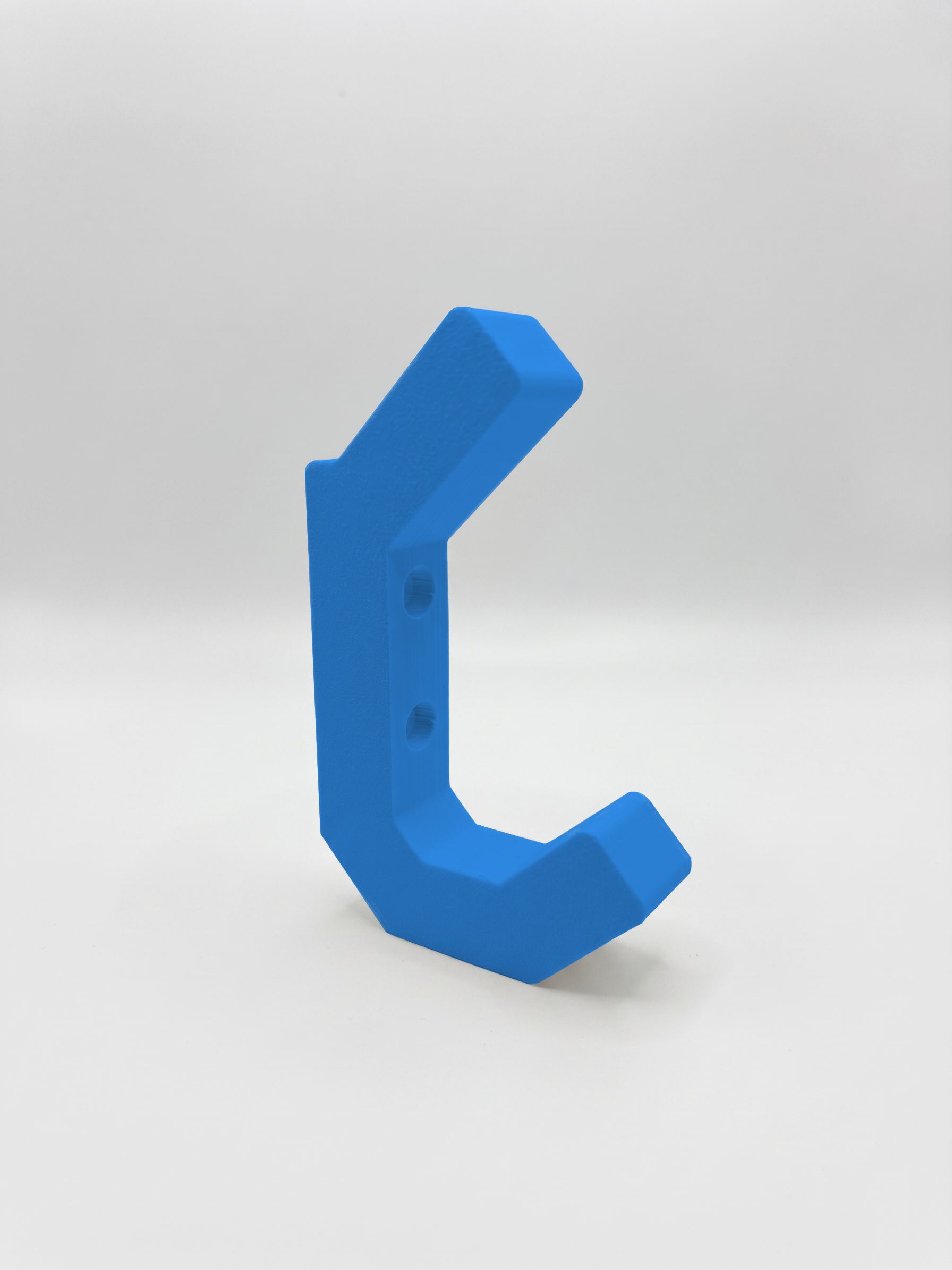 Gancio Low-Poly blu in stampa 3D PLA, ganci di design low-poly