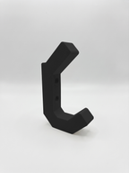 Gancio Low-Poly nero in stampa 3D PLA, ganci di design low-poly