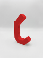 Gancio Low-Poly rosso in stampa 3D PLA, ganci di design low-poly