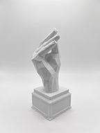 Statuina mano a tulipano gesto italiano boh bianco in stampa 3D PLA low-poly