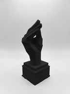 Statuina mano a tulipano gesto italiano boh nero in stampa 3D PLA low-poly