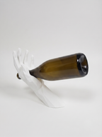 Mano Porta Bottiglia bianco in stampa 3D PLA, cucina di design low-poly