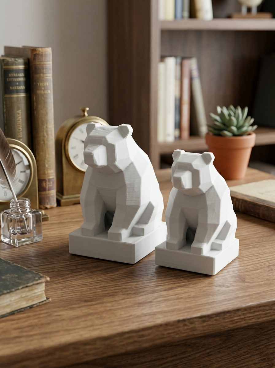Statuina orso in ambientazione, idea regalo di design da collezione