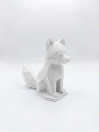 Statuina panda rosso bianco in stampa 3D PLA, totem animale low-poly da collezione