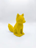 Statuina panda rosso giallo in stampa 3D PLA, totem animale low-poly da collezione