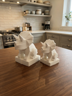 Statuina triceratopo in ambientazione, idea regalo di design da collezione